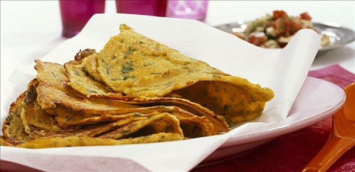 绿豆,薄烤饼,印度