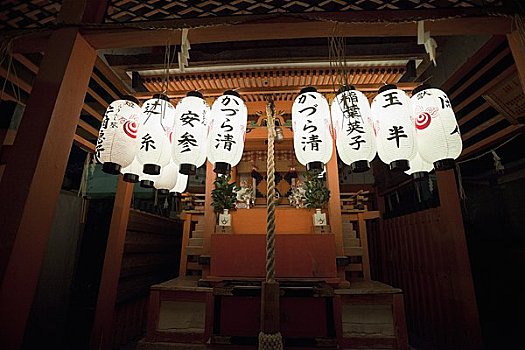 灯笼,神祠,京都,日本