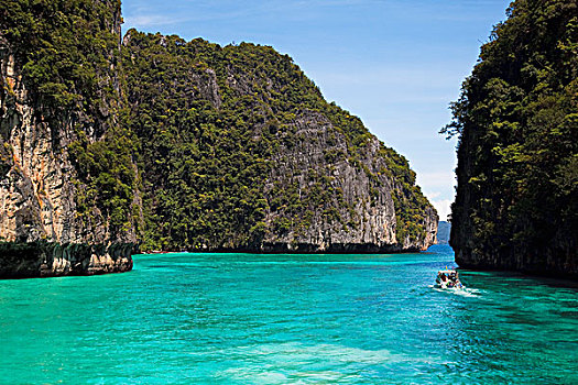 潜水,船,岛屿,水系,靠近,苏梅岛,普吉岛,泰国