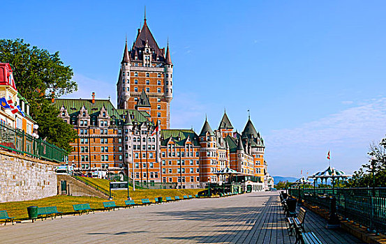 夫隆特纳克城堡,平台,魁北克城,魁北克,加拿大,北美