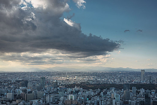 日本东京市区俯瞰