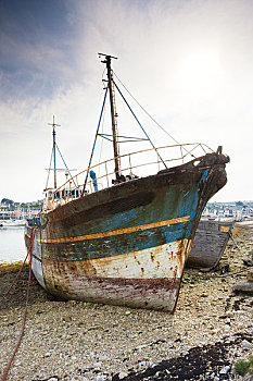 船,菲尼斯泰尔,布列塔尼半岛,法国