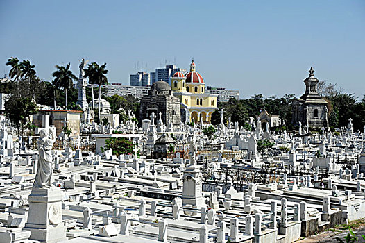 墓地,国家纪念建筑,市中心,哈瓦那,古巴,大安的列斯群岛,加勒比海,中美洲,北美