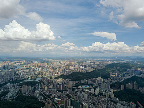 广东省惠州市惠城区城市航拍风光