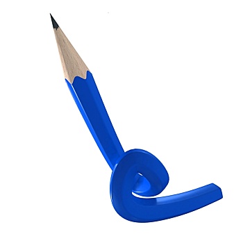 扭曲,蓝色,铅笔