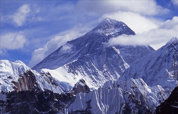 珠穆朗玛峰图片简易图片