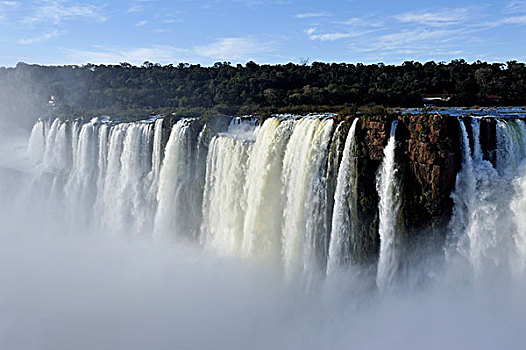瀑布,喉咙,伊瓜苏,伊瓜苏瀑布,世界遗产,边界,巴西,阿根廷,风景,南美