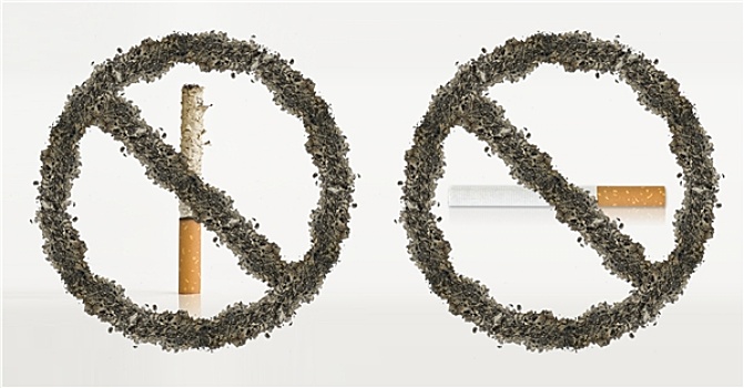 戒烟,烟灰,概念