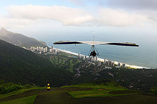 三角洲,飞行,里约热内卢,巴西,南美