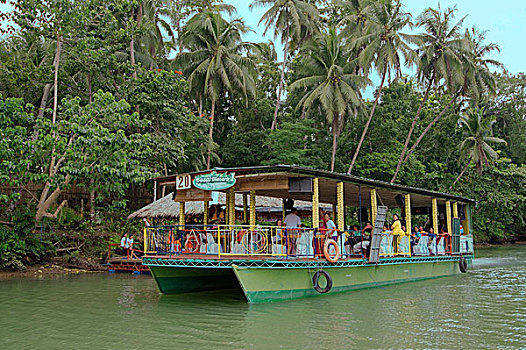 游艇,河,保和省,菲律宾,亚洲