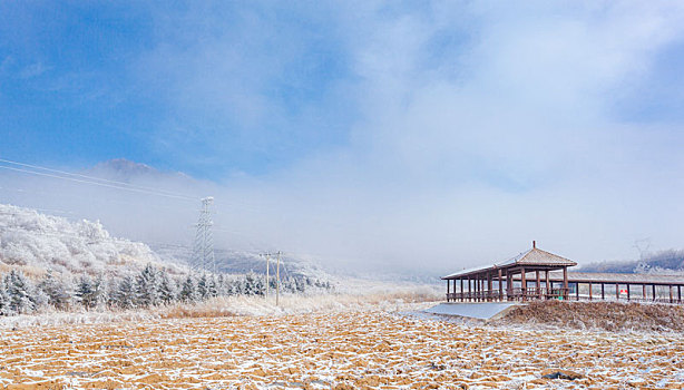 陕西宝鸡太白县衙岭雪景