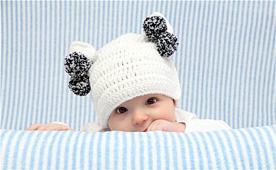 婴儿,编织帽