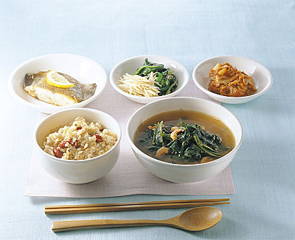 韩国,食物,稻米,朝鲜泡菜,汤