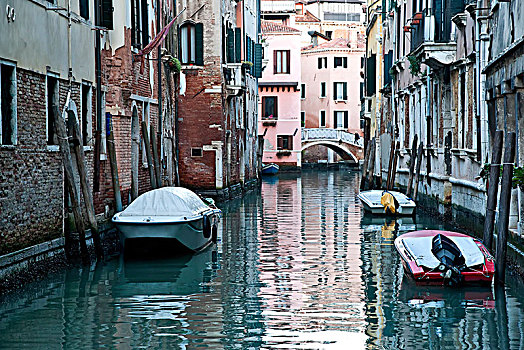 泊船,建筑,平和,运河,威尼斯,意大利