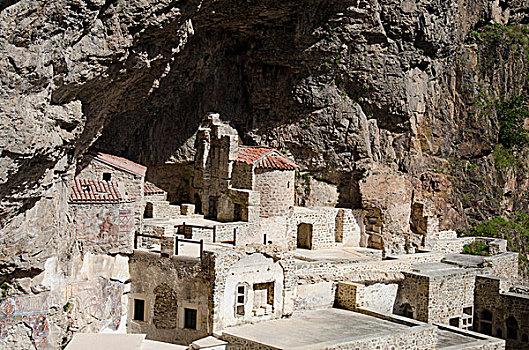 土耳其,寺院,玛丽亚,12世纪,悬崖,黑山