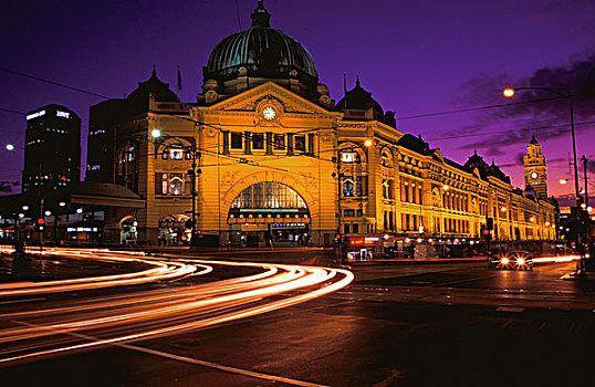 弗林德斯河街站,墨尔本,澳大利亚