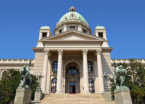 塞尔维亚,国会大厦,房子,议会,贝尔格莱德,欧洲