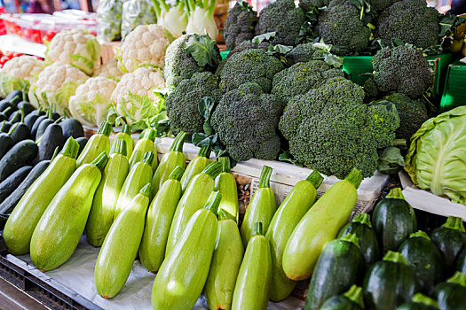 新鲜,春季蔬菜,市场