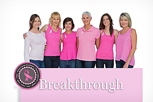 微笑,女人,姿势,粉色,上衣,乳腺癌,意识