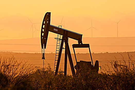 石油井架,汲取,油,西部,德克萨斯,美国