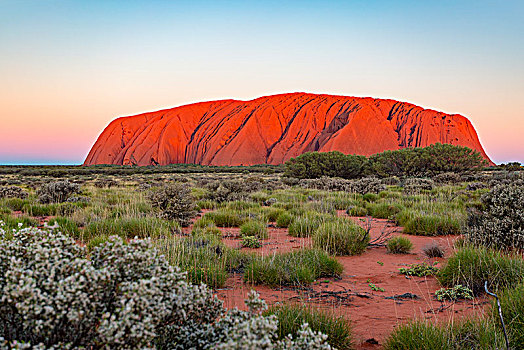 乌卢鲁巨石,红色,中心,北领地州,澳大利亚