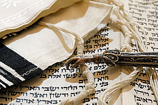 希伯来圣经,卷,指示,犹太,祈祷,围巾,法国