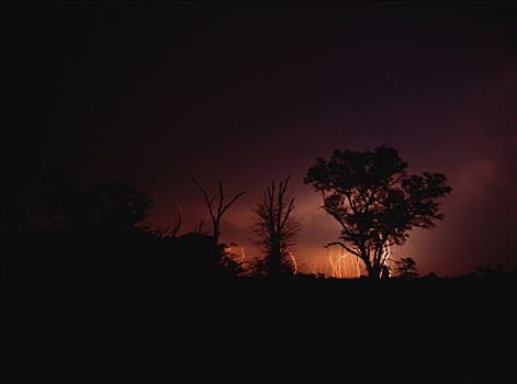 卡拉哈里沙漠,雷雨,博茨瓦纳