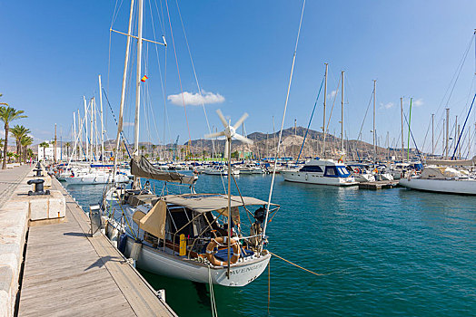 码头,地中海,沿岸城市,卡塔赫纳