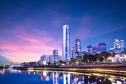 广东省深圳市后海片区夜景