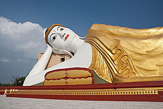 卧佛,雕塑,望濑,传说,分开,缅甸
