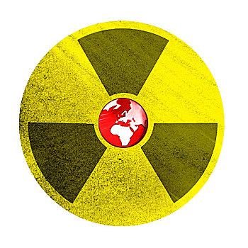 辐射,警告,地球,中心