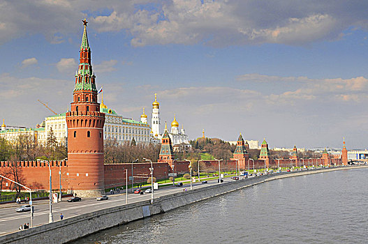 俄罗斯,莫斯科,克里姆林宫,莫斯科河