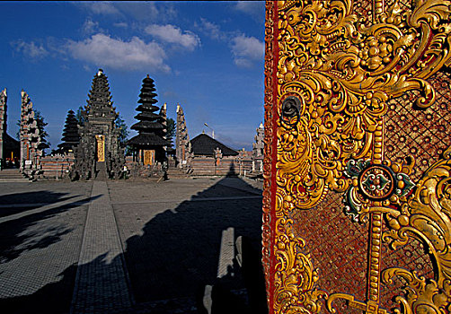 亚洲,印度尼西亚,巴厘岛,印度教,庙宇,门,靠近,北方