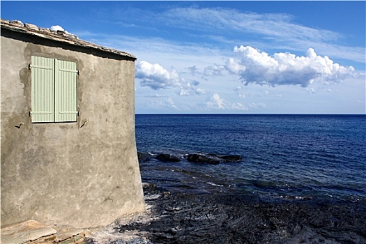 房子,海岸,科西嘉岛
