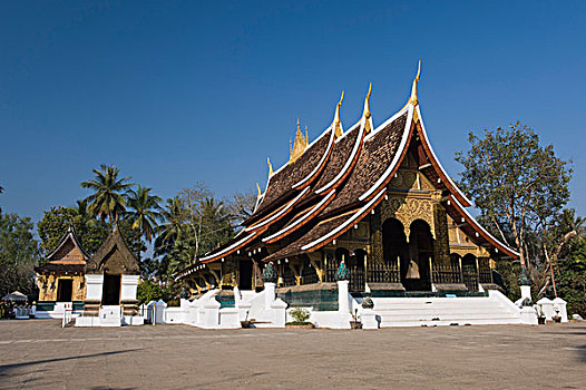 寺院,皮质带,庙宇,琅勃拉邦,老挝,印度支那,亚洲