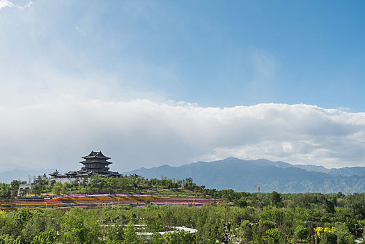 2019中国北京世园会永宁阁的园林建筑