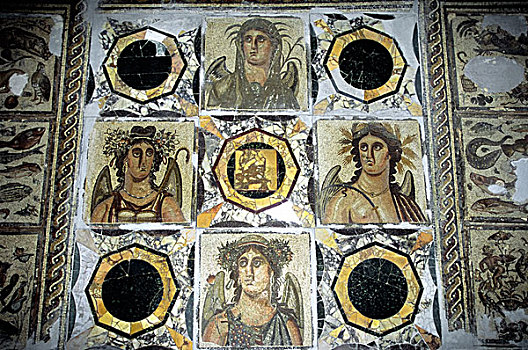 利比亚,的黎波里,博物馆,罗马,镶嵌图案