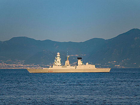 军舰,地平线,火箭,护卫舰,护从,船,航空母舰,港口,那不勒斯,那不勒斯湾,坎帕尼亚区,意大利,欧洲