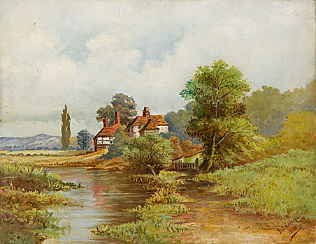 风景,1893年,艺术家