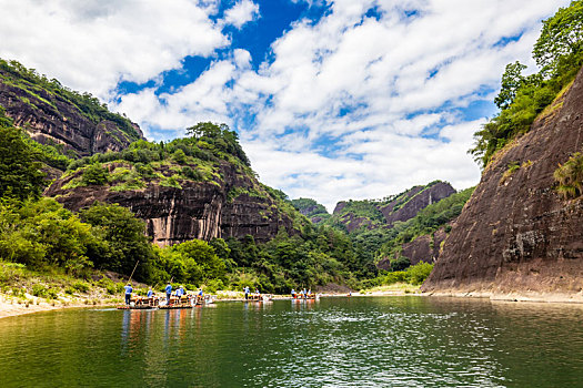 中国福建武夷山九曲溪漂流