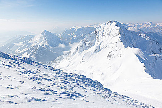 阿尔卑斯山,冬天,上奥地利州,奥地利