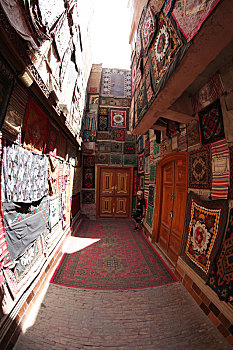 新疆喀什,网红打卡地布袋巷