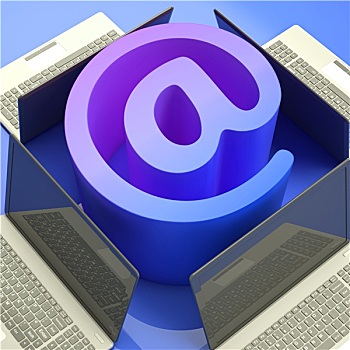 电子邮件,象征,笔记本电脑,邮寄,上网