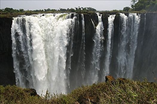 维多利亚瀑布,莫西奥图尼亚,赞比亚,津巴布韦,非洲