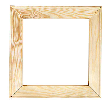 方形,木质,画框,白色背景