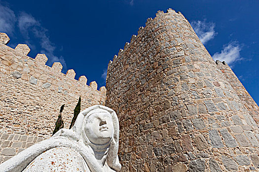 雕塑,圣徒,城堡,阿维拉省,西班牙