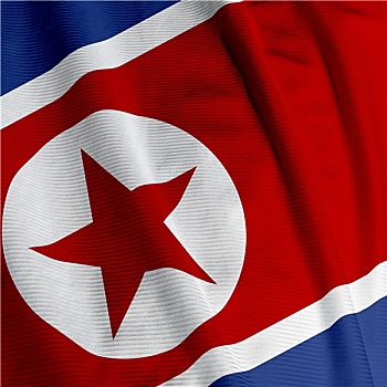 朝鲜,旗帜,特写