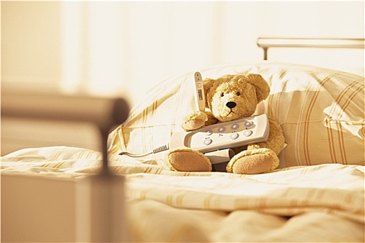 床,泰迪熊,医院