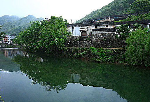 小溪,古桥,万年桥,山水,古村