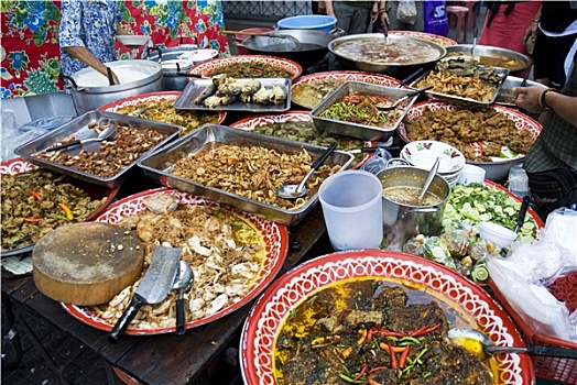 泰国,街道,食物,曼谷